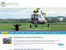Tablet Screenshot of aeroklub-szczecinski.pl